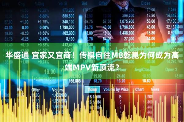 华盛通 宜家又宜商！传祺向往M8乾崑为何成为高端MPV新顶流？